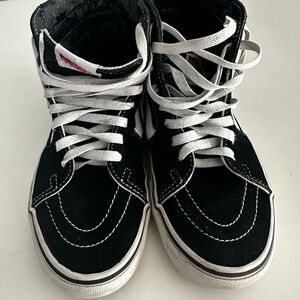 Vans Black and White High-Top Sneakers